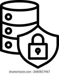 Línea de protección Icon Diseño de Vector