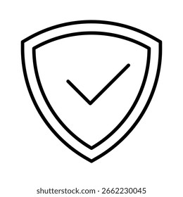 Icono de línea de protección Ilustración vectorial