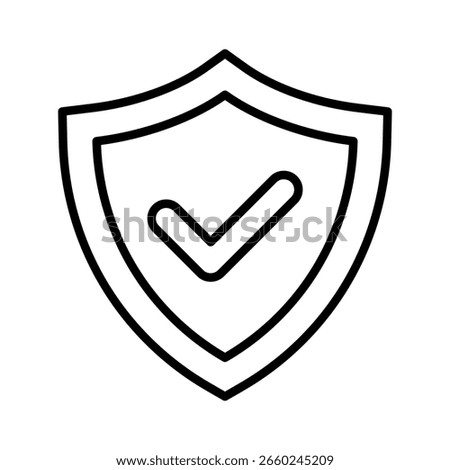 Protection line icon vector illustration