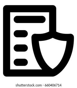 Protection Line Vector Icon