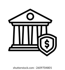 Protection Line Vector Illustration On White Background.