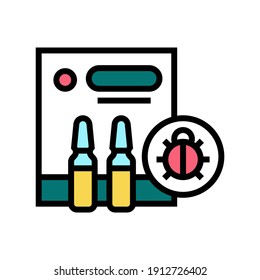 protection liquid from ticks color icon vector. protection liquid from ticks sign. isolated symbol illustration