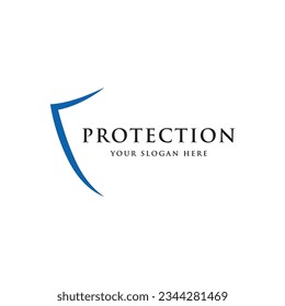 Logotipo de protección con concepto de escudo moderno y único.Logo para negocios, protección, web.