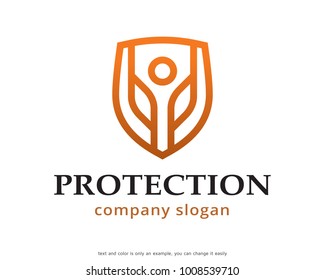 Protection Logo Template Design Vector, Emblem, Design Concept, Creative Symbol, Icon