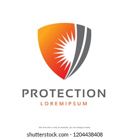 Protection Logo Template Design Vector, Emblem, Concept Design, Creative Symbol, Icon