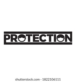 Protection logotype vector design on white background