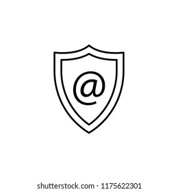 protection of mail icon. Element of data security icon for mobile concept and web apps. Thin line protection of mail icon can be used for web and mobile