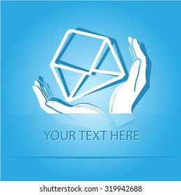 protection of mail. Paper sticker as bookmark. Vector illustration. Eps10.