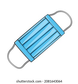 Protection mask drawing style isolated vector. Corona virus protection. Drawn medical and healthcare object illustration for your presentation, teaching materials or others as you want.