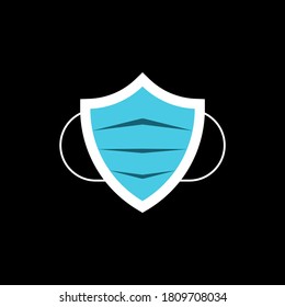 protection mask illustration with flat concept.