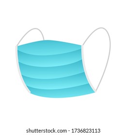 Protection mask in simple modern flat  style vector design for your design work, presentation, website.