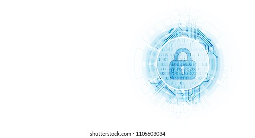 Protection mechanism  concept, system privacy. Light technology background. Vector illustration