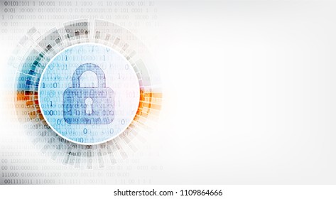 Protection mechanism  concept, system privacy. Light technology background. Vector illustration