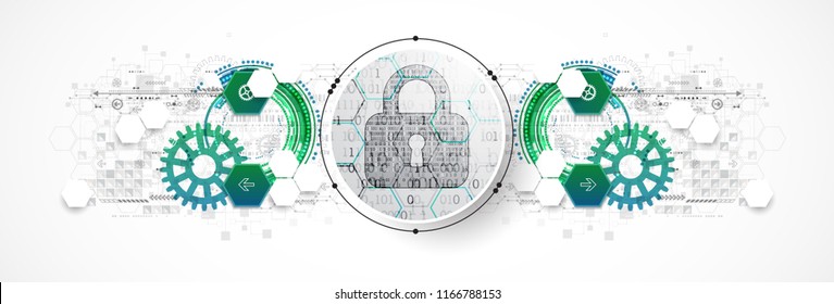 Protection mechanism, system privacy (GDPR). Vector illustration