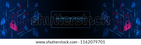 Protection mechanism, system privacy. Vector illustration