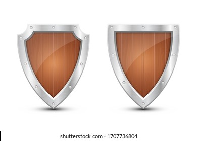 Protection metallic shield vector design illustration isolated on white background