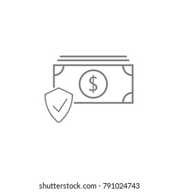 protection of money icon. Web element. Premium quality graphic design. Signs symbols collection, simple icon for websites, web design, mobile app, info graphics on white background