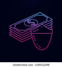 Protection of money nolan icon. Simple thin line, outline vector of banking icons for ui and ux, website or mobile application