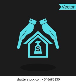 Protection And Mortgage Vector Icon.