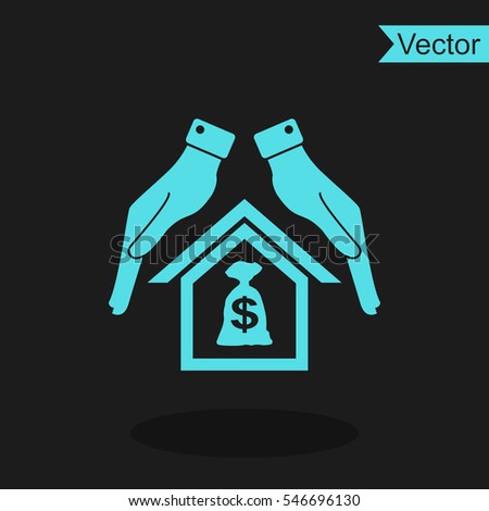 Protection and mortgage vector icon.