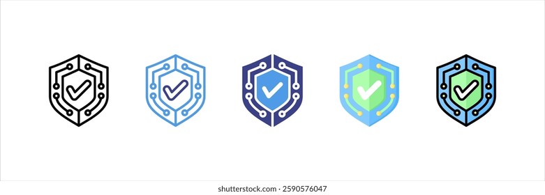 Protection Multi Style Icon Set