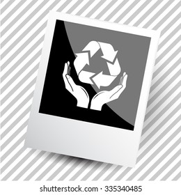 protection nature. Photoframe. Vector icon.