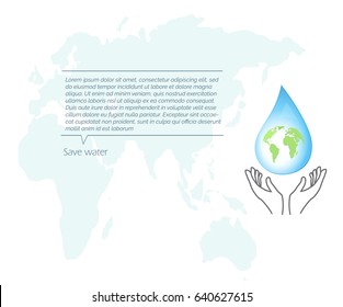 Protection Of Nature. Save water.