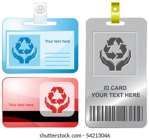 Naturaleza de protección. Tarjetas vectoriales.