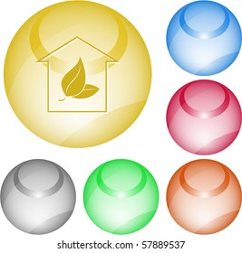 Protection of nature. Vector interface element.