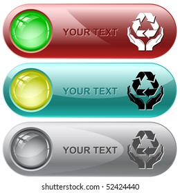 Protection nature. Vector internet buttons.