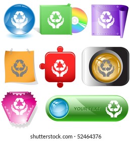 Protection nature. Vector internet buttons.