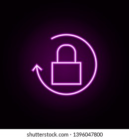 protection neon icon. Elements of e-commerce set. Simple icon for websites, web design, mobile app, info graphics