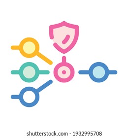 protection nodes color icon vector. protection nodes sign. isolated symbol illustration