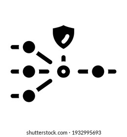 Schutzknoten, Symbol-Vektorgrafik. Schild für Schutzknoten. isoliertes Kontursymbol