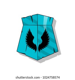 Protection old shield Coat of arms sign. Safety badge icon. Privacy color banner old shield. Security label icon. Defense tag. Presentation military sticker shape. Vector defense safeguard shield sign