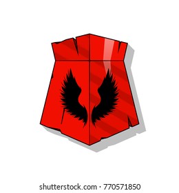 Protection old shield Coat of arms sign. Safety badge icon. Privacy color banner old shield. Security label icon. Defense tag. Presentation military sticker shape. Vector defense safeguard shield sign