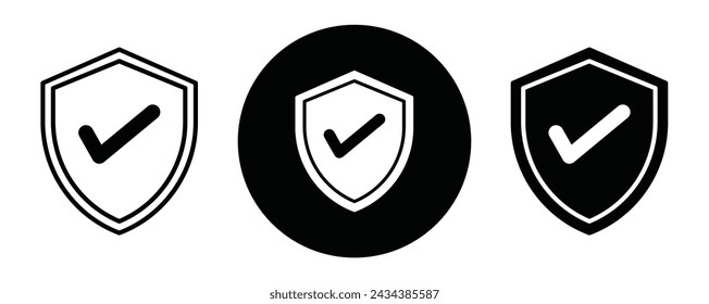 Protection outline icon collection or set. Protection Thin vector line art