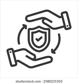 Protection Outline Icon Vector Illustration