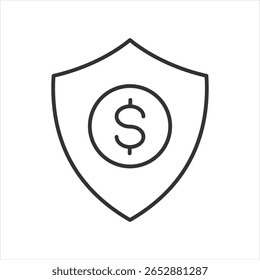 Protection Outline Icon Vector Illustration