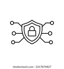 Protection  Outline Vector Icon that can easily edit or modify 


