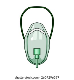 protection oxygen mask cartoon. travel cabin, altitude pressure, air health protection oxygen mask sign. isolated symbol vector illustration