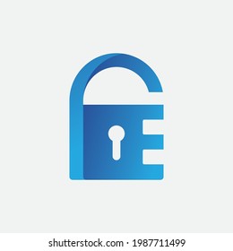 protection with padlock shape logo