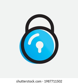 protección con logotipo de forma de candado