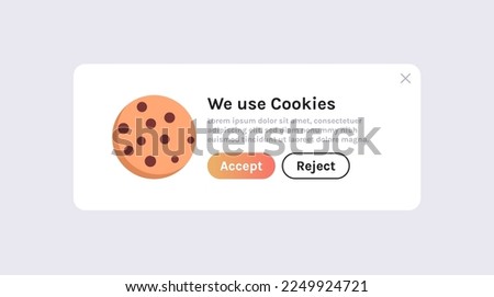 Protection of personal data information cookie and internet web page we use cookies policy concept flat vector illustration.
