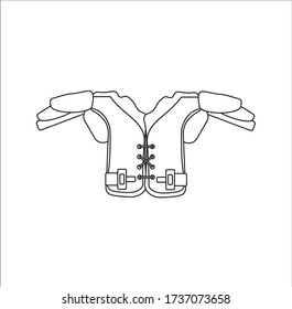 protection to play American football. illustration for web and mobile design.