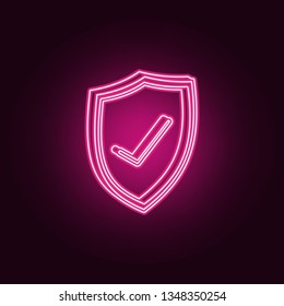 protection present icon. Elements of cyber security in neon style icons. Simple icon for websites, web design, mobile app, info graphics