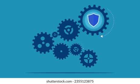 protection process. Gear mechanism with shield