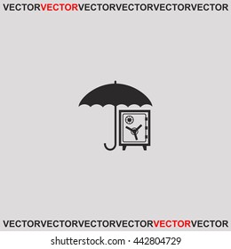 The protection of the safe icon.