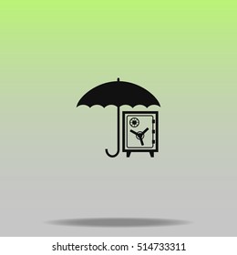The protection of the safe vector icon