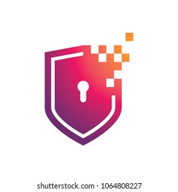 Protection Safety Digital Shield Logo Symbol